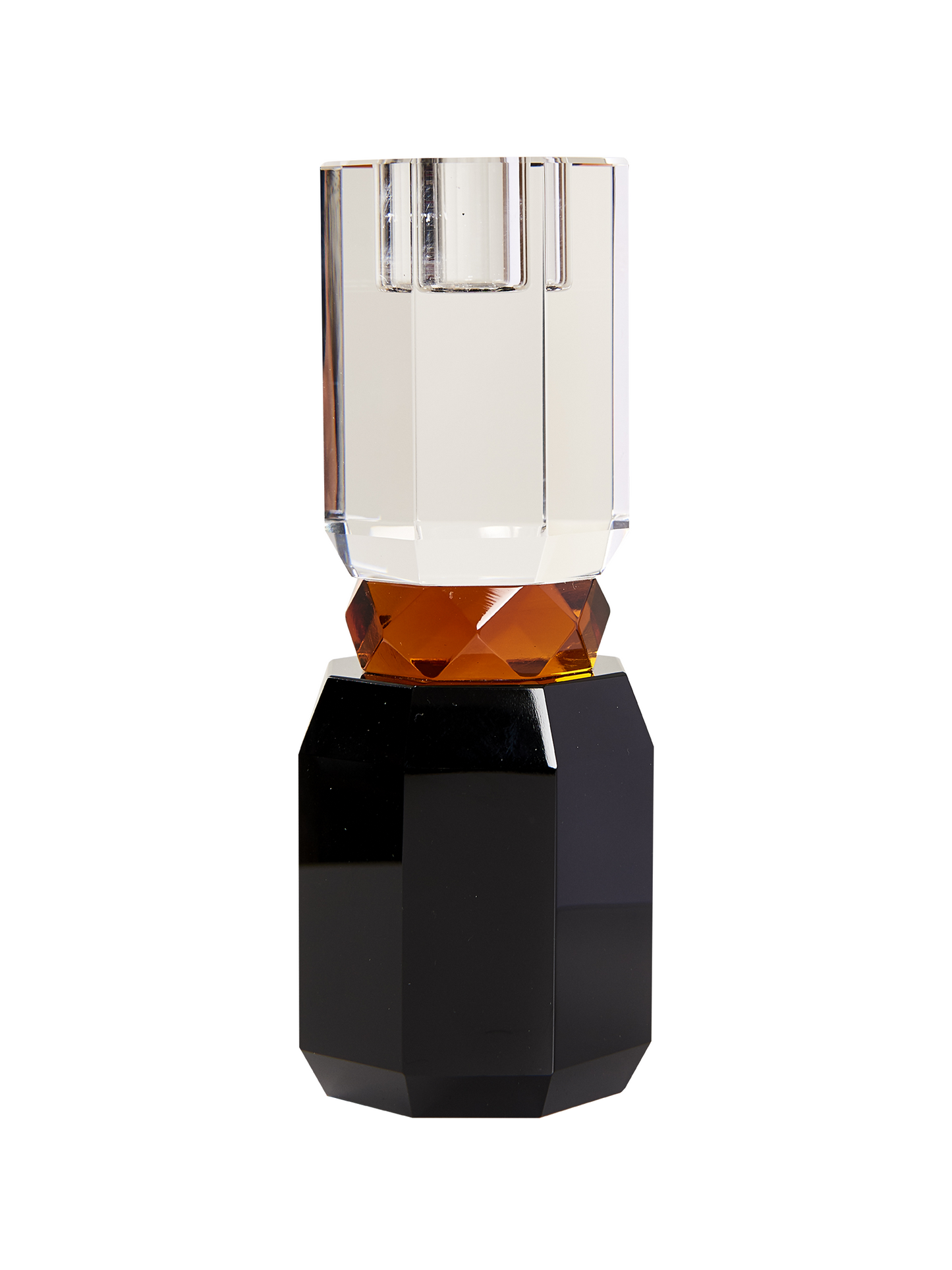 C'est Bon Crystal Candle Stand 04 / black, amber, clear