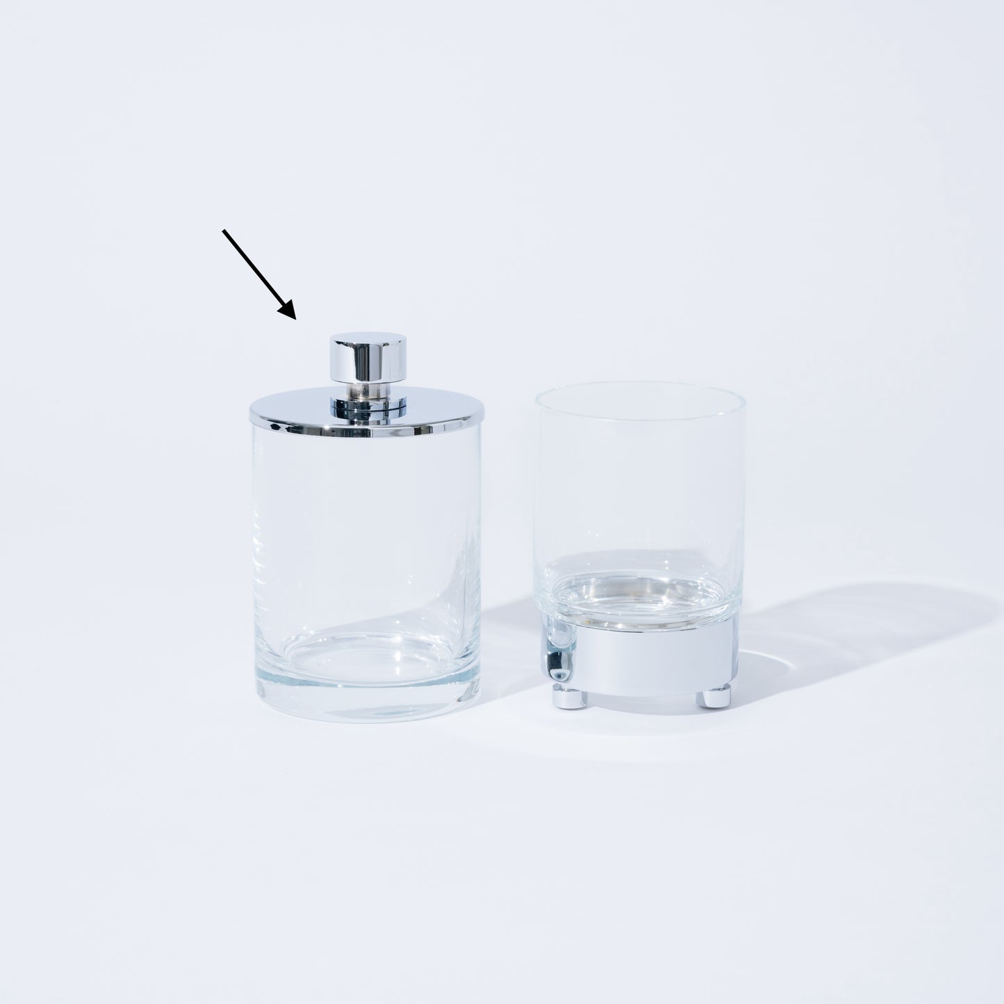Canister chrome × glass キャニスター