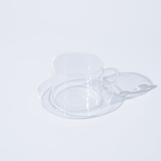 Glass cup and saucer カップ＆ソーサー