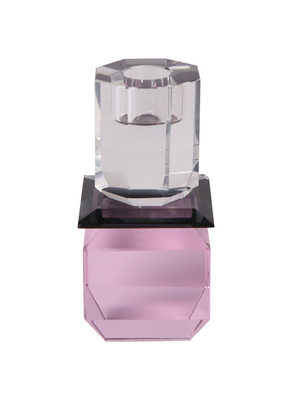 C'est Bon Crystal Candle Stand 02 / pink, gray, clear