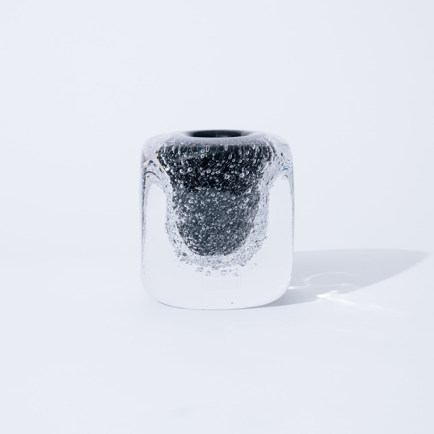 Flower Vase cube black フラワーベース