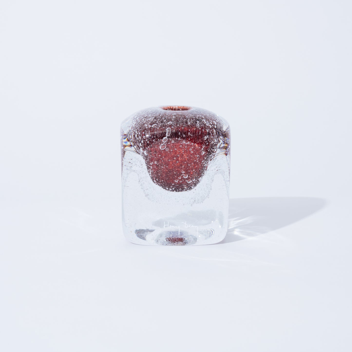 Flower Vase cube garnet フラワーベース