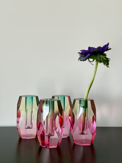 C'est Bon Crystal Flower Vase / pink,ombre