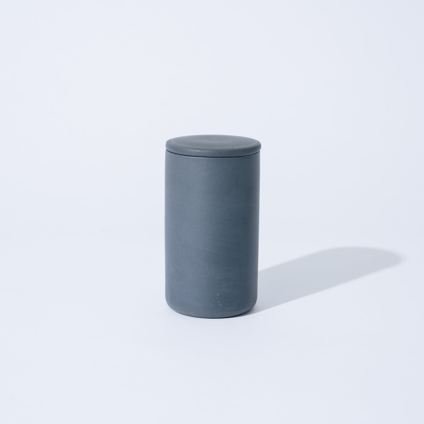 Box round tall gray キャニスター