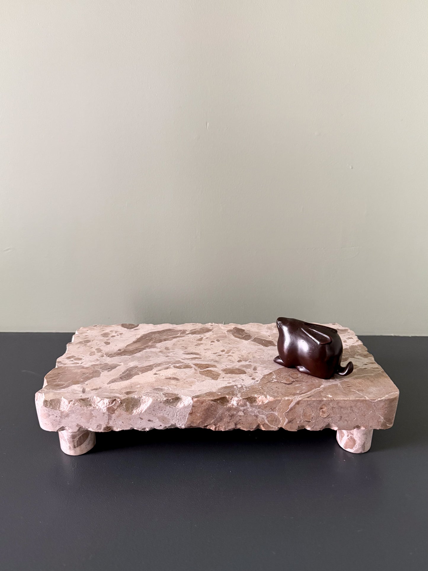 Au Maison Marble Stone Tray / Beige